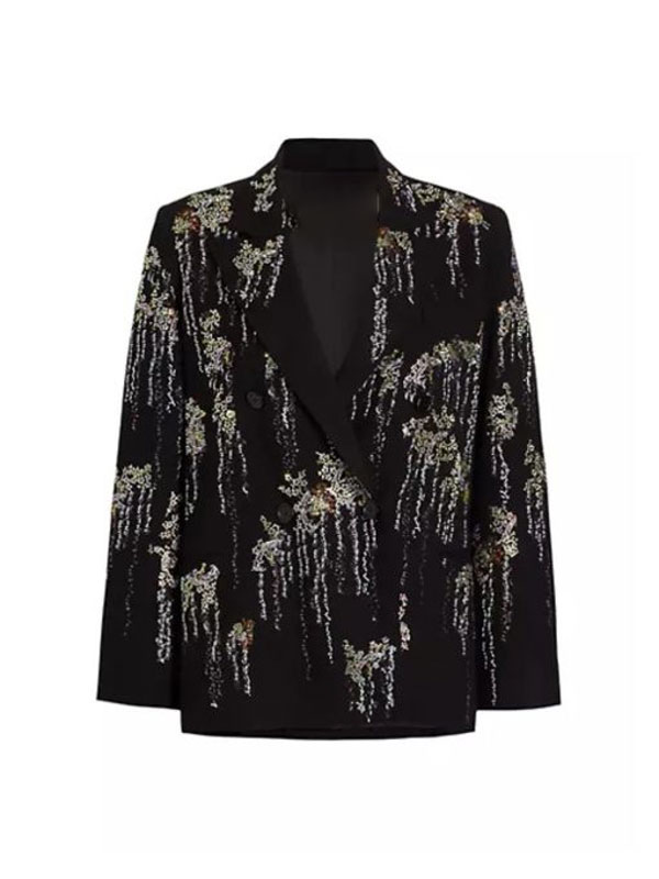 The Voice S25 Reba McEntire Black Embellished Blazer