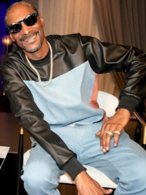 The Voice S26 Snoop Dogg Black and Blue Leather Tracksuit