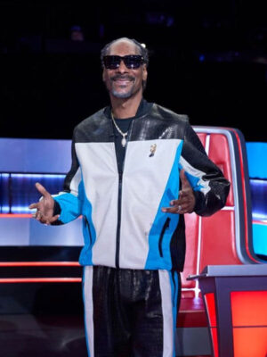 The Voice S26 Snoop Dogg Colorblock Zipper Leather Tracksuit