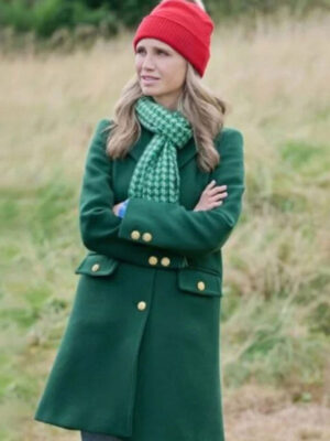 Tis The Season To Be Irish 2024 Fiona Gubelmann Green Wool Coat