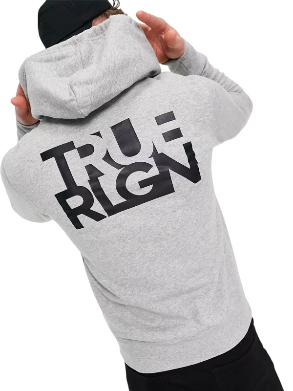 True Religion Grey Zip-Up Hoodie