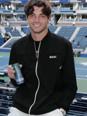 US Open Tennis Championships Taylor Fritz Black Zipper Jacket