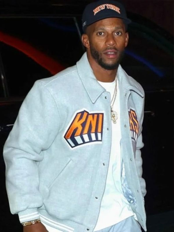 Victor Cruz Knicks Wool Bomber Jacket