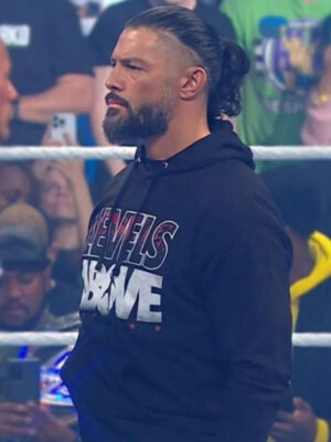 WWE Roman Reigns Levels Above Black  Hoodie