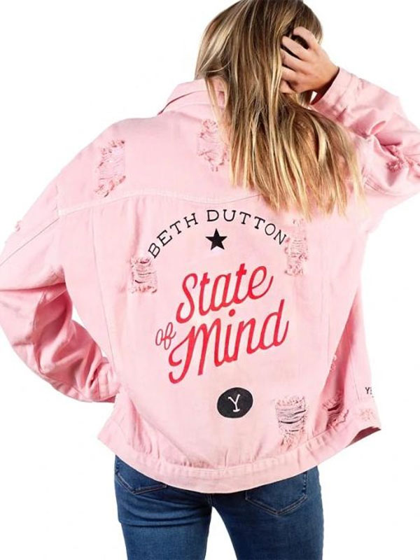 Yellowstone Beth Dutton State Of Mind Pink Cotton Jacket