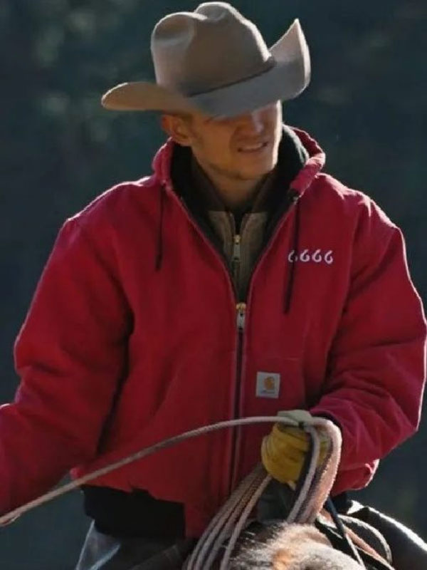 Yellowstone Jimmy Hurdstrom 6666 Red Hooded Jacket