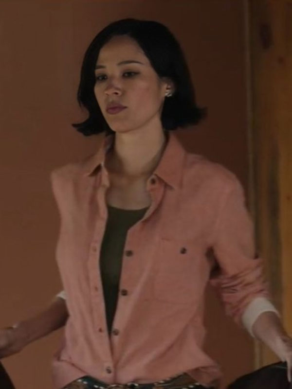 Yellowstone S05 Kelsey Asbille Pink Cotton Shirt