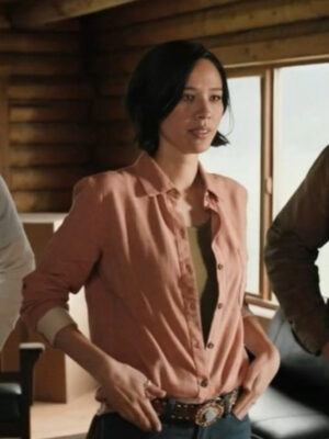 Yellowstone S05 Kelsey Asbille Pink Cotton Shirt