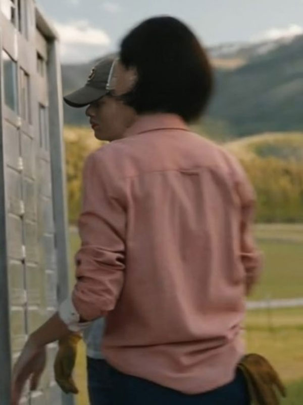 Yellowstone S05 Kelsey Asbille Pink Cotton Shirt