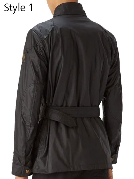 Belstaff Waxed Black Motorcycle Cotton Jacket