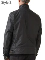 Belstaff Waxed Black Motorcycle Cotton Jacket