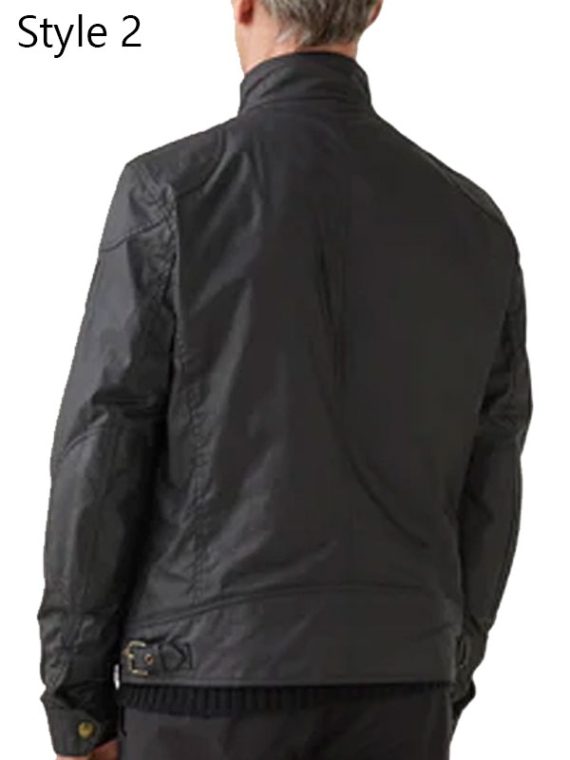 Belstaff Waxed Black Motorcycle Cotton Jacket