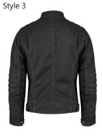Belstaff Waxed Black Motorcycle Cotton Jacket
