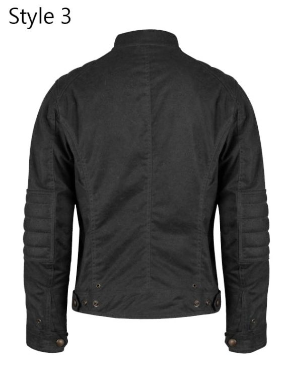 Belstaff Waxed Black Motorcycle Cotton Jacket