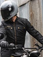 Belstaff Waxed Black Motorcycle Cotton Jacket