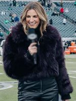 Erin Andrews Faux Fur Purple Coat