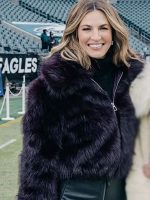 Erin Andrews Faux Fur Purple Coat
