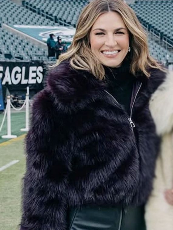 Erin Andrews Faux Fur Purple Coat