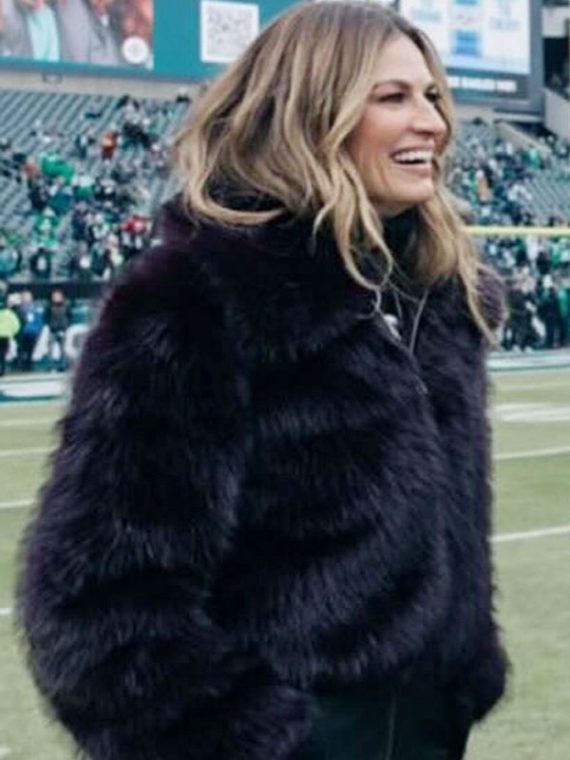 Erin Andrews Faux Fur Purple Coat