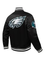 Nick Foles Philadelphia Eagles Black Satin Jacket