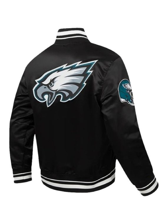 Nick Foles Philadelphia Eagles Black Satin Jacket