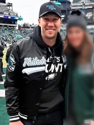 Nick Foles Philadelphia Eagles Black Satin Jacket