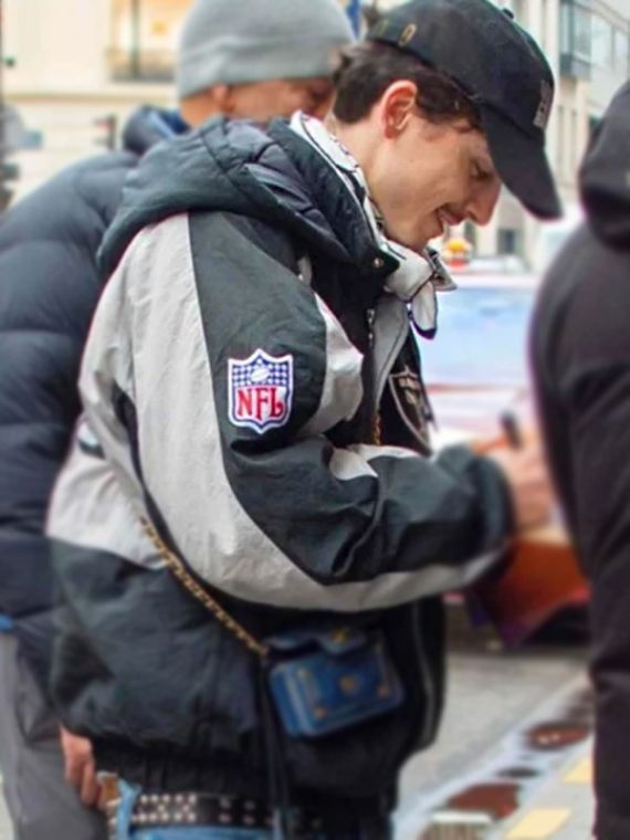 NFL Timothée Chalamet Raiders Hooded Jacket