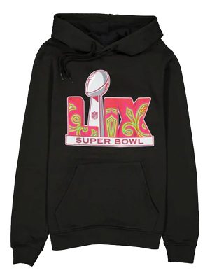 Super Bowl LIX Black Fleece Pullover Hoodie