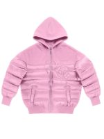 Timothee Chalamet Telfar Pink Puffer Jacket