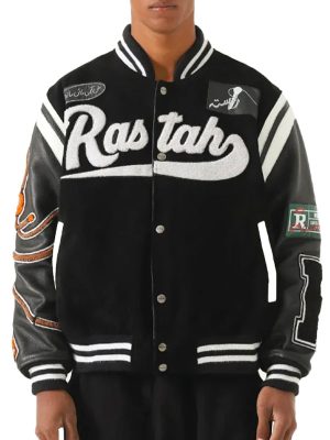 97 Rastah Paradise Black Varsity Jacket