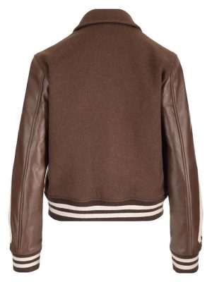 Amiri-Bones-Logo-Embroidered-Brown-Varsity-Jacket-1