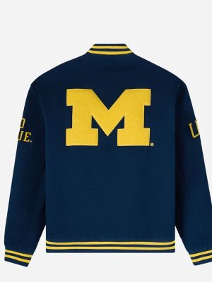OVO-Michigan-Wolverines-Blue-Varsity-Jacket