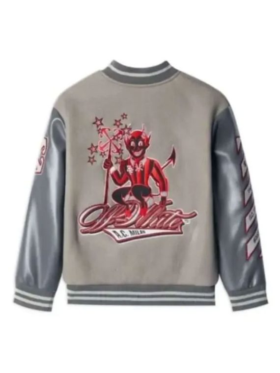 AC Milan Grey Varsity Jacket