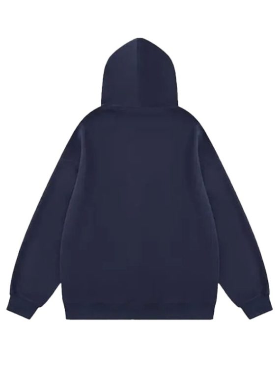Aelfric Eden Puppy Badge Print Blue Pullover Hoodie