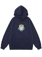 Aelfric Eden Puppy Badge Print Blue Pullover Hoodie