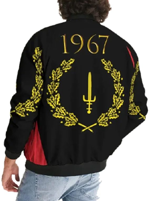 American Heritage Flag Black Bomber Jacket