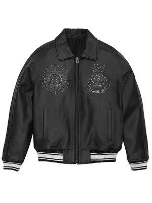American Legend Light Rays Top-grain Black Leather Jacket