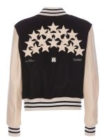 Amiri Star Patch Black White Varsity Jacket