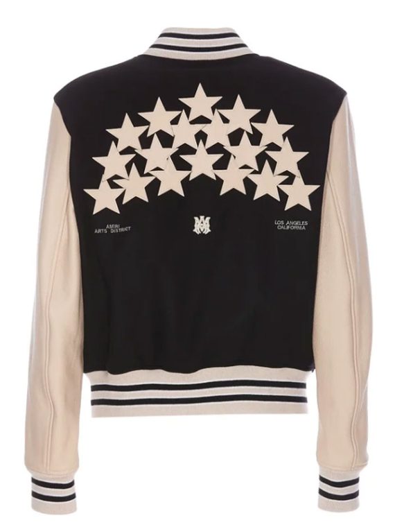 Amiri Star Patch Black White Varsity Jacket