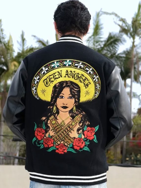 Angels La Charra Black Varsity Jacket