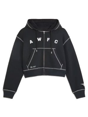 Arsenal AWFC Fleece Black Zip-Up Hoodie