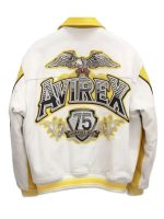 Aviator King 75 Flight Yellow Varsity Bomber Jacket