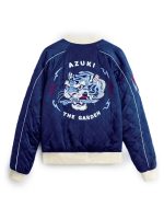 Azuki Twin Tigers Reversible Blue Bomber Jacket