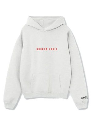 Broken Logic Grey Fleece Pullover Hoodie