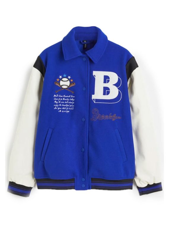 Brooklyn Baseball Blue White Varsity Jacket