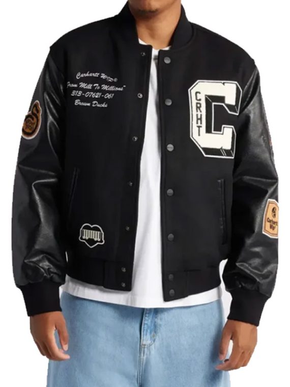 Carhartt Brown Ducks Varsity Bomber Jacket