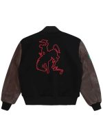 Cherry Rodeo Champ Black Brown Varsity Jacket
