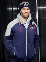 Columbus 2025 Neck Blue Hoodie Jacket