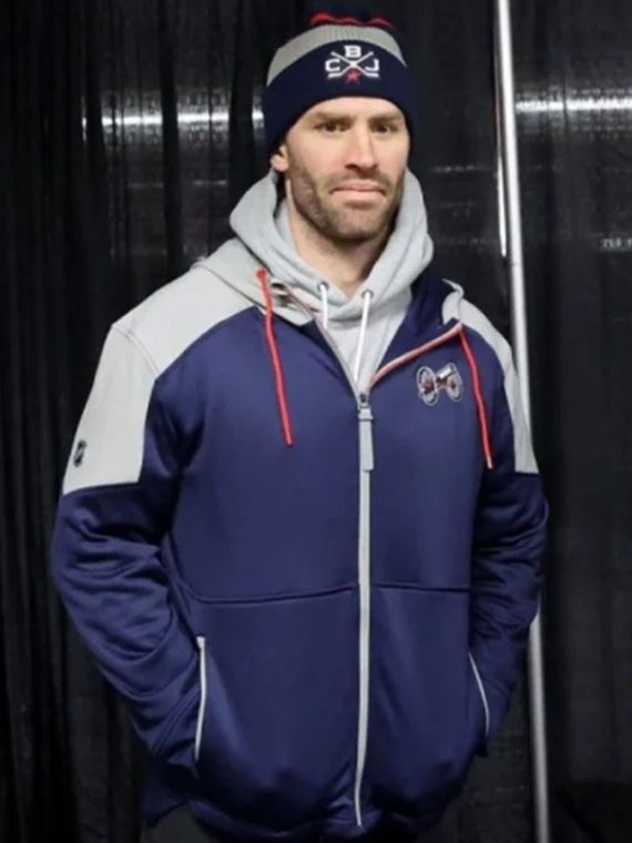 Columbus 2025 Neck Blue Hoodie Jacket