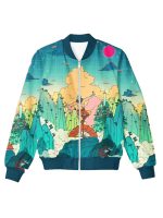 Currents Multi Color Varsity Bomber Jacket